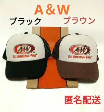 A&W 캡 트래커 캡 메쉬 캡 블랙 & 브라운