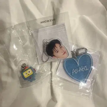 treasure 아사히 가챠가챠 얼굴 아크링 키링 네임 세트