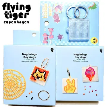 플라잉 타이거 DIY 키링 신색상 세트 도트 비즈 펄러비즈