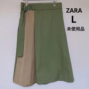 ZARA 자라 반지 벨트 바이컬러 미디 길이 스커트