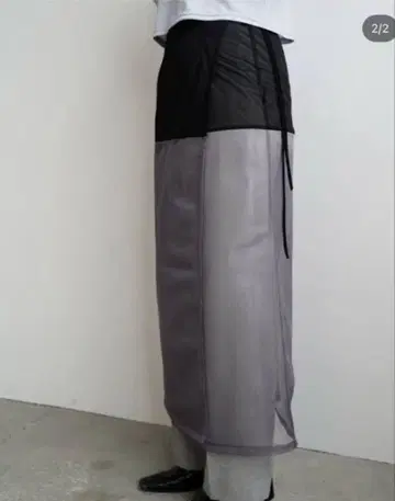 택 포함 &her Bright Organdy Wrap Skirt 스커트