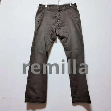 레미라 remilla 치노 팬츠 버튼 플라이 카키색 M 남성용