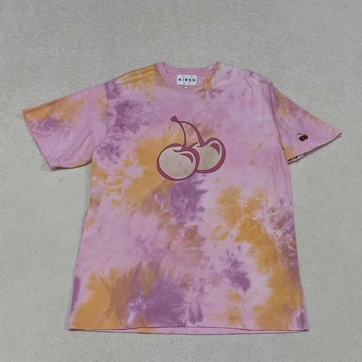 ★KIRSH★ Kirsh X Sunwon Bird Rabbit Cherry Loose Fit T-Shir KIRSH X SUNONEBIRD グラフィックルーズフィットTシャツ【ホワイト】
