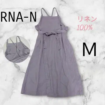RNA-N 에이프런 스커트 점퍼 스커트 린넨 100% 라벤더 M