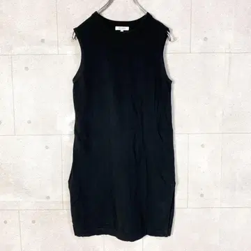 PLST 플라스테 (M) 니트풍 원피스 슬리브리스 블랙 검정