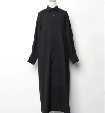 스타일미 블랙 긴팔 셔츠 원피스
