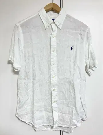 RALPH LAUREN 랄프 로렌 버튼 다운 반팔 린넨 셔츠