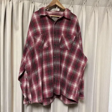 SCHMIDT WORKPLAY 2X 긴팔 플란넬 셔츠 레드 계열 체크