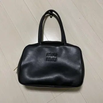블랙 로고 백 핸드백 숄더 백