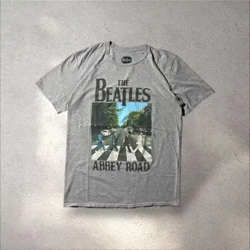 THE BEATLES 프린트 티셔츠 ABBEY ROAD 그레이 M 사이즈