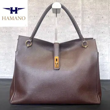 HAMANO 디라이트 그레이스 브라운 현행 모델 토트백 정가 13만 엔