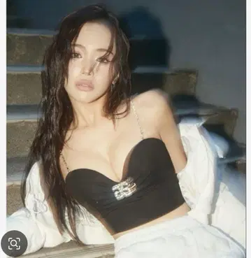 GYDA [세이세이 콜라보] GS 메탈 스톤 스트랩 뷔스티에 블랙