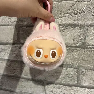 핑크색 러브 캐릭터 봉제 인형 (클립 포함)