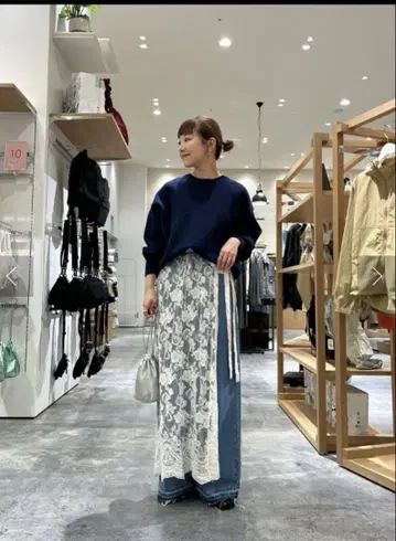 차오패닉 티피 India 2WAY 레이스 자수 스캘럽 레이어드 스커트