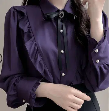 엘레강트 프릴 디자인 블라우스