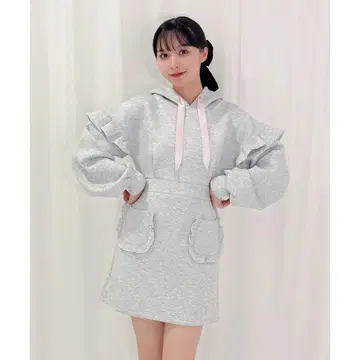 허니시나몬 소매 큐빅 컷 원피스