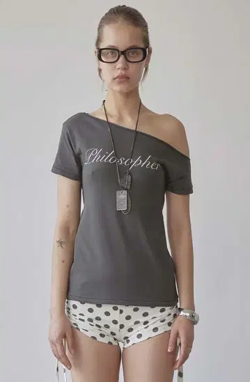 sculptor Hook Me Up 레이어드 티 Charcoal