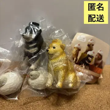미개봉 아카네의 나무 조각 오리와 개 2종 세트