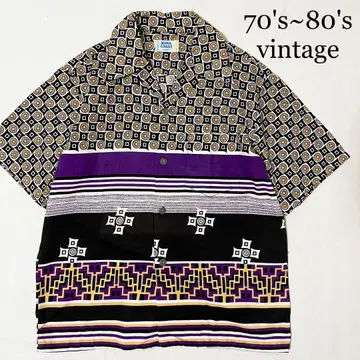 70's 80's Kona coast 알로하 셔츠 오픈 카라 셔츠 M
