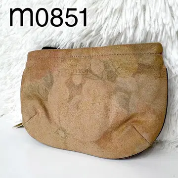 [미사용품] m0851 엠제로에이트파이브원 꽃무늬 가죽 파우치