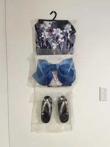 유카타 세트 판매 꽃무늬 유카타, 오비, 일본 나막신 세트