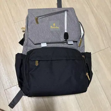 Ponbaby 마더백 백팩 그레이/블랙