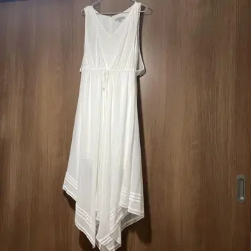 ALL SAINTS 화이트 슬리브리스 롱 원피스