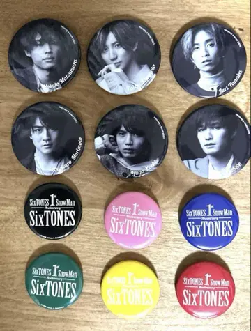 SixTONES 캔뱃지 케이스 포함