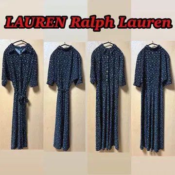 LAUREN Ralph Lauren 체인 패턴 올 패턴 롱 원피스 M