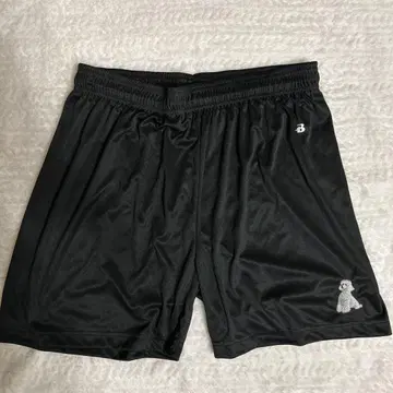 L/Badger Sports x gray 콜라보 숏팬츠 푸들 화이트 자수