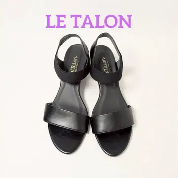 새상품급 루타론 LE TALON 밴딩 벨트 힐 샌들 블랙 LL