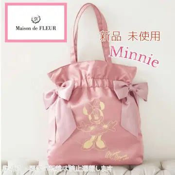 새상품 메종 드 플뢰르 디즈니 미니 마우스 더블 리본 토트백
