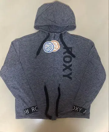 택 포함 새상품 ROXY 후드 부착 그레이 후드티 록시