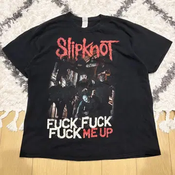 구제 의류 used Slipknot 슬립낫 반팔 밴딩 프린트 T셔츠 블랙