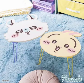 치이카와 얼굴 접이식 미니 테이블 토끼 모몽가 2종 세트