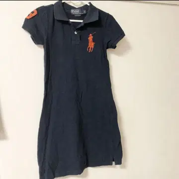 폴로 랄프로렌 피케 셔츠 원피스 빅 포니 로고 자수 네이비 M