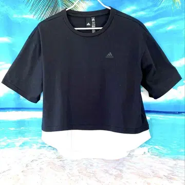 [미사용] adidas 반팔 티셔츠 블랙 J 사이즈