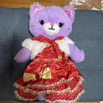 레어 마더 가든 우사모모 M 사이즈 보라색 고양이 봉제 인형