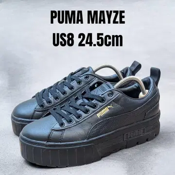 PUMA MAYZE 푸마 메이즈 24.5cm 블랙 통굽 스니커즈