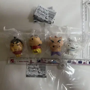 가챠 짱구는 못말려 말랑말랑 마스코트 전4종 컴프 세트