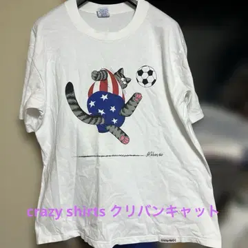 crazy shirts 크리반 캣 T셔츠 빈티지 구제 의류