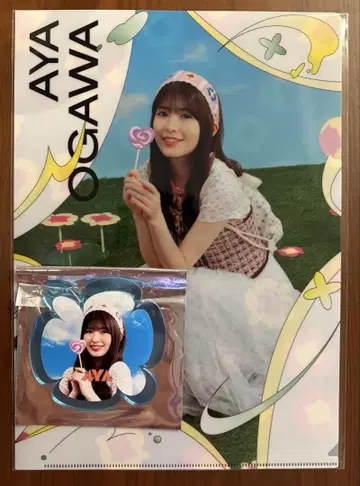 노기자카 카페 2025 오가와 아야 코스터 + 클리어 파일 세트