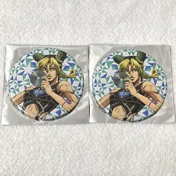 쿠죠 죠린 글리터 캔뱃지 2개 죠죠 월드 THE JOJO WORLD