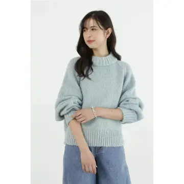 JILLSTUART 미들 게이지 라메 니트 그린