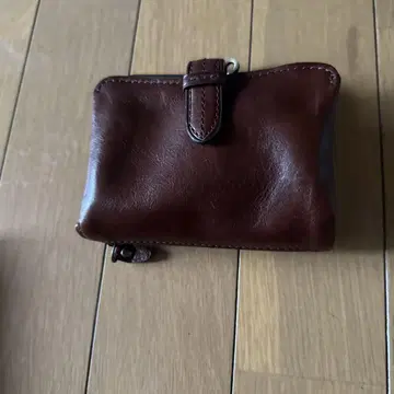 브라운 가죽 두겹 지갑 동전 지갑 포함 다코타