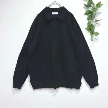 오리히카 긴팔 피케 셔츠 면 혼방 신축성 빅 사이즈 캐주얼 베이직 LL