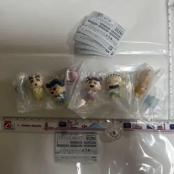 가챠 크레용 신짱 요치요치 산책의 전 5종 컴프 세트입니다.