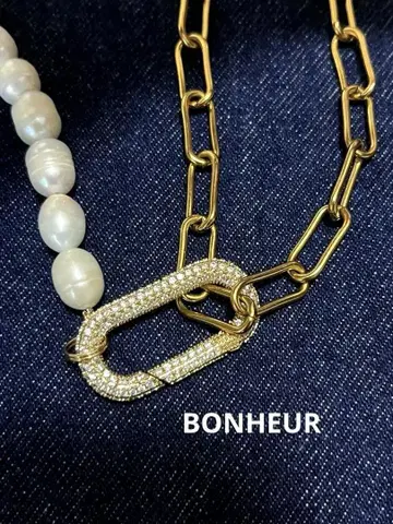보누BONHEUR 담수 펄 목걸이