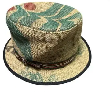 HILLS HATS 아트 프린트 밀짚모자 XL