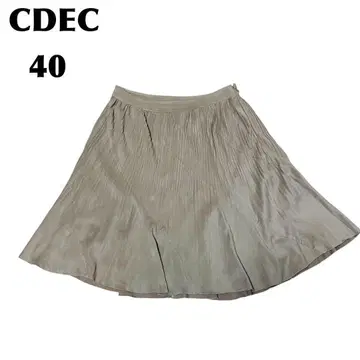 CDEC/쿠 드 샹스 [40] 무릎 기장 플리츠 스커트 베이지